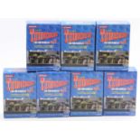 A collection of Carlton/Konami Classic Thunderbirds Vol. 1 Pod Vehicles gift set, all housed in