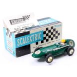 A Triang Scalextric Model Motor Racing No. C55 Vanwall Racing Car in green with racing number 7,