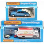 2 Matchbox Lesney Super Kings boxed models comprising K19 Security Truck, white body, with a black
