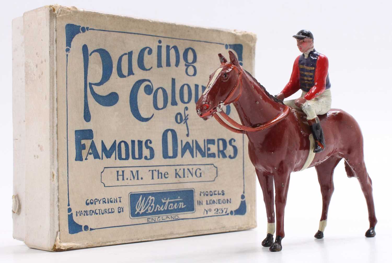 Britains Racing Colours of famous owners No. 237 His Majesty the King comprising of brown horse,