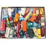 A collection of Matchbox Lesney 1-75 vehicles, with examples including No. 74 Mobile Refreshments