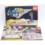 Collection of boxed Lego Space Sets, all 1980s to include 928 Space Cruiser and Moonbase, together