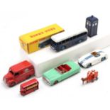 A collection of Dinky Toys comprising a boxed No. 283 B.O.A.C. Coach (E-BG), No. 132 Packard