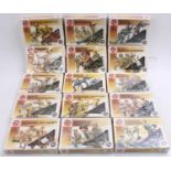 15 various Airfix 1/32 scale factory sealed model figure packs to include German Paratroopers,