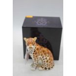 A Royal Crown Derby model of a leopardess, h.13.5cm, boxed