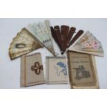 A collection of vintage hand fans