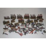 A collection of hand-painted models of soldiers, the largest h.5cmQuite knocked about.Several with