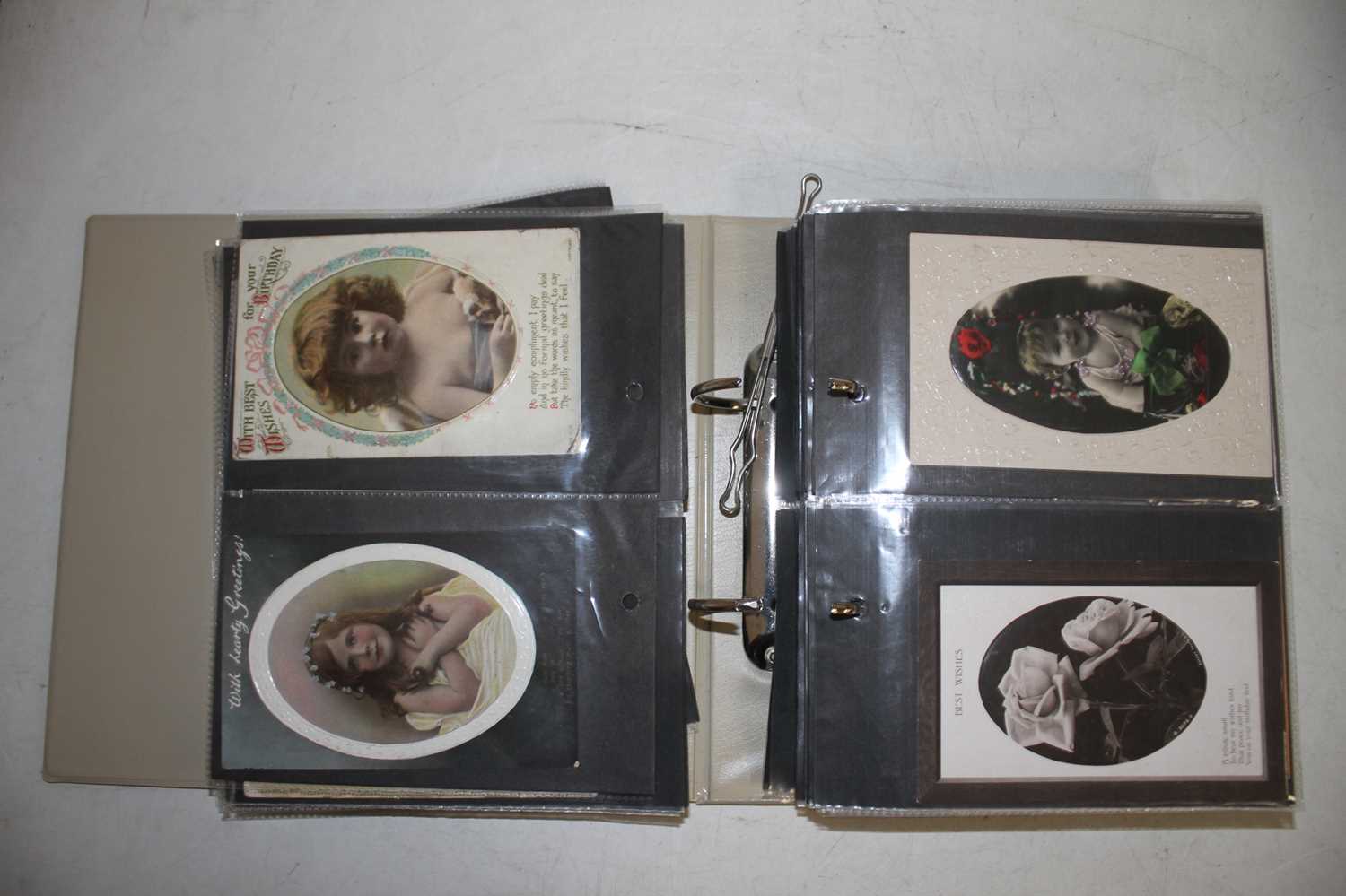 A large collection of Edwardian and later post and greeting cards, contained in six ring binders - Image 2 of 2