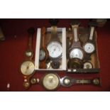A collection of 19th century and later barometers and spares (a/f)