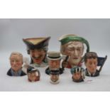 A collection of Royal Doulton character jugs, to include Michael Doulton and The Figure Collector,