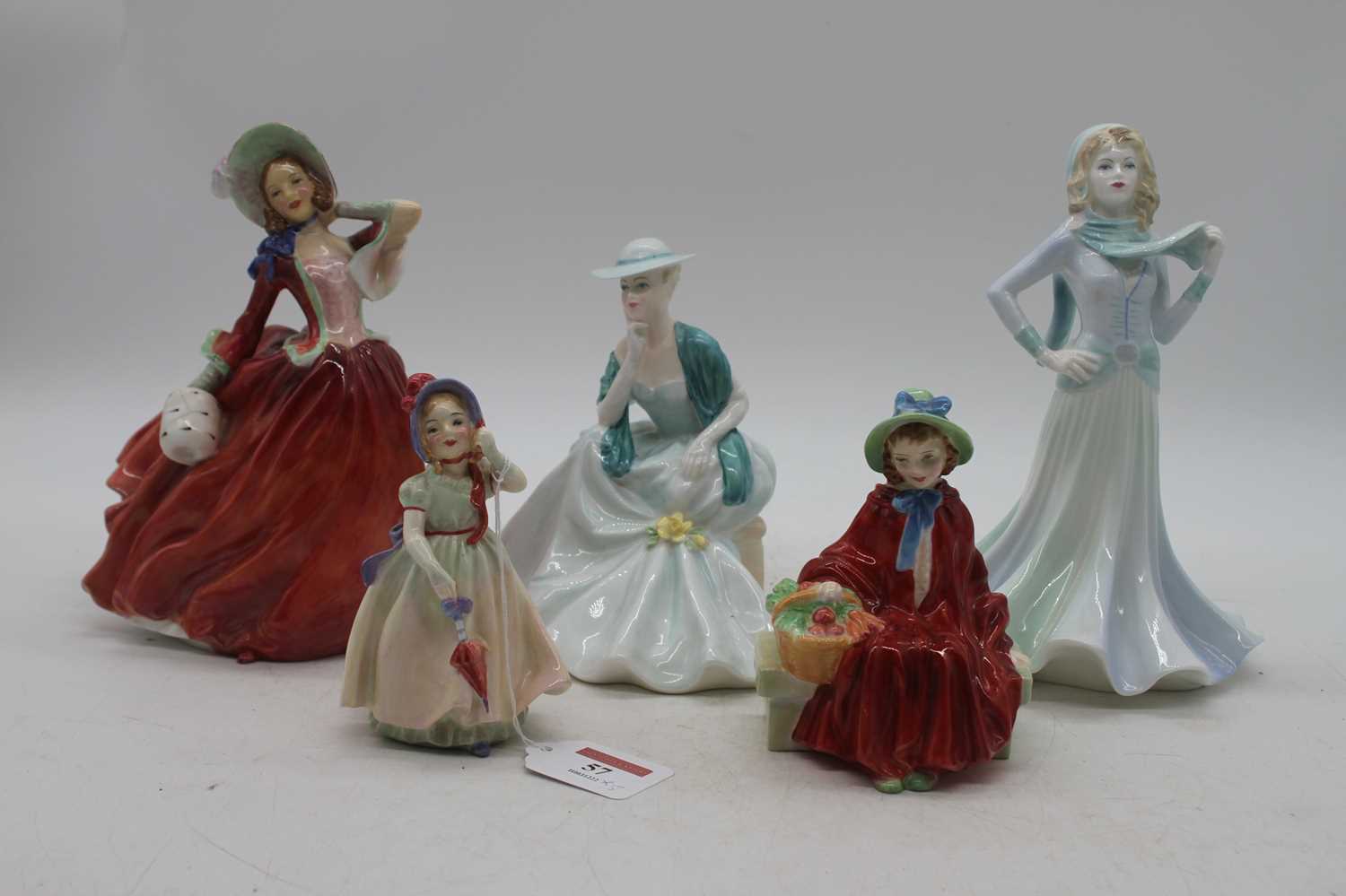 A collection of Royal Doulton figures of ladies, to include Linda and Autumn Breezes, largest height