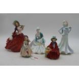 A collection of Royal Doulton figures of ladies, to include Linda and Autumn Breezes, largest height