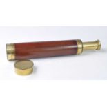 An early 19th century brass 4-draw telescope by Charles West of London, the first draw marked Chas