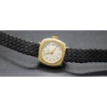 A lady's Zentra 14ct gold cased cocktail watch, having manual wind movement, case dia.16mm