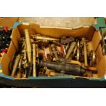 A collection of mainly brass miniature models of cannons