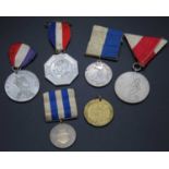 A small quantity of civilian and commemorative medals, in base metal with ribbons