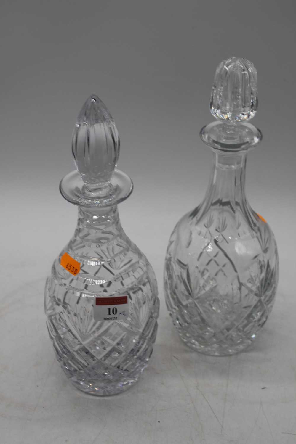 Two cut glass decanters, each of mallet form, height 30cm - Bild 2 aus 2