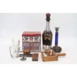 Miscellaneous items to include a 19th century Bohemian glass decanter