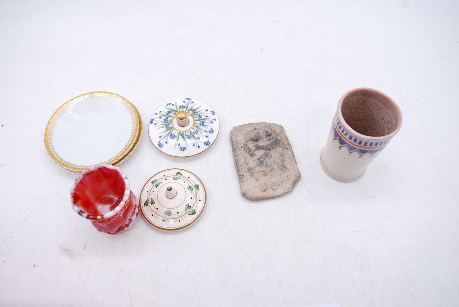 A collection of miscellaneous items to include French coffee can and saucer, Poole pottery beaker, - Image 4 of 6