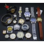 A collection of lady's and gent's wristwatches, to include 1920s Benedict steel cased example, a