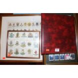 A framed set of Will's cigarette cards, Will's Navy Dress and Badges 1909; together with another