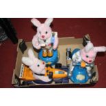 A collection of Duracell Bunny advertising figures