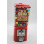 A vintage Gobstopper coin operated vending machine, height 43cm