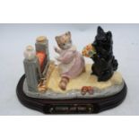 A Beswick Peter Rabbit & Friends model 'Duchess & Ruby', h.11cm, mounted upon a named plinth,