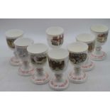 A set of eight Royal Doulton 12 Days of Christmas goblets