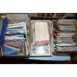 Two boxes of miscellaneous postcards, mainly being 20th century topographical examples, together