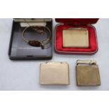 A small collection of miscellaneous items to include gilt metal bracelet with matching pendant and