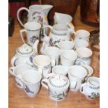 A collection of Portmeirion Botanic Garden pattern waresTwo tankards with crazing to the interiors.