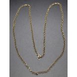 A 9ct gold belcher link long neck chain, 6.4g, length 68cm