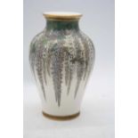 A Japanese satsuma vase, decorated with trailing wisteria, h.18.5cmCondition is good.