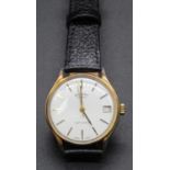 A gent's Rotary gilt metal and steel cased manual wind wristwatch, case dia.33mm