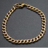 A 9ct gold curblink watch chain, 9g, length 17cm