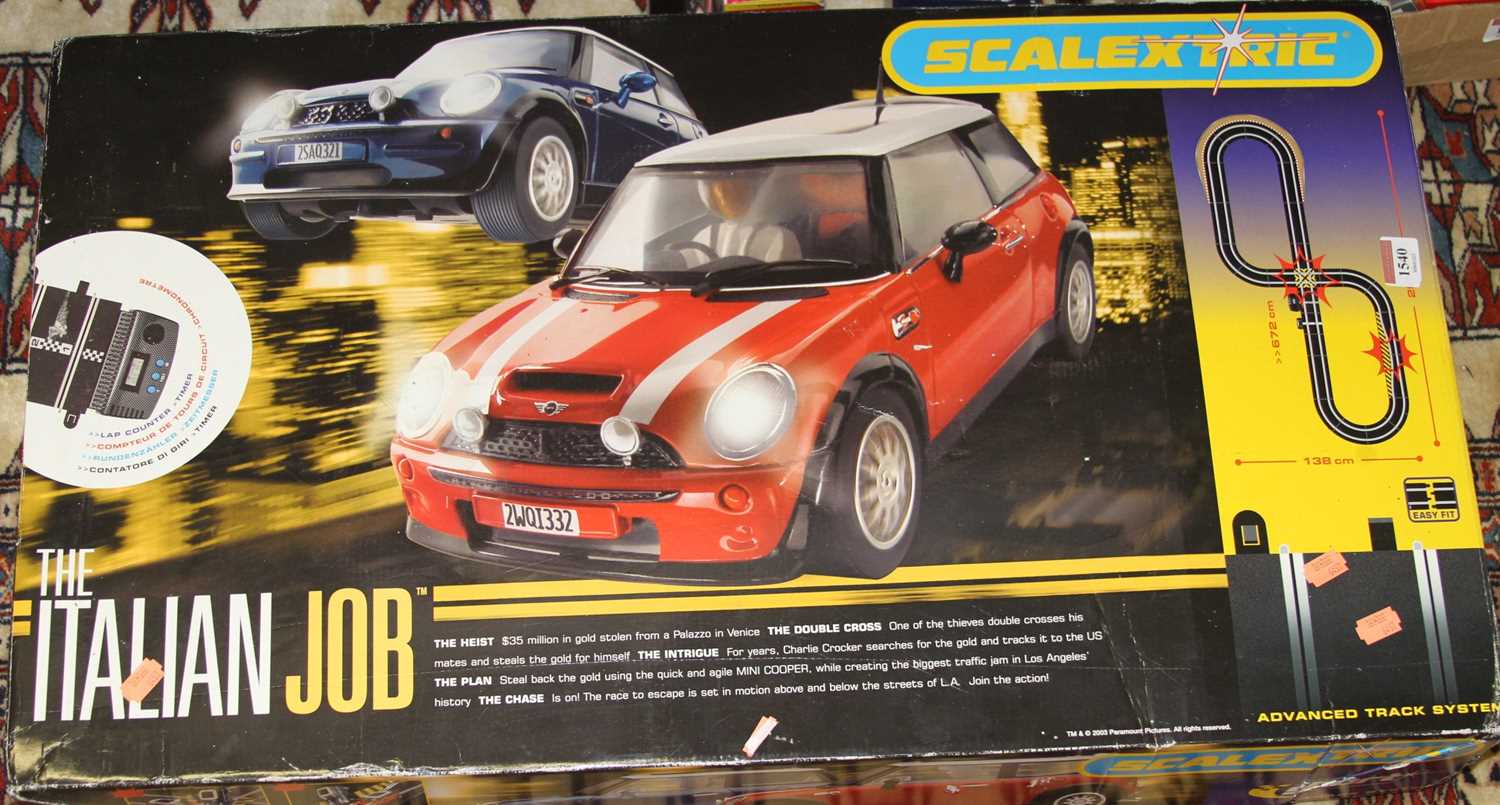 A Scalextric The Italian Job boxed gift set