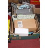 One box of mixed 00 gauge lineside accessories and modelling equipment