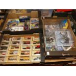 Three boxes mixed diecast vehicles to include Corgi Aviation Archive, Corgi Fighting Machines, Corgi