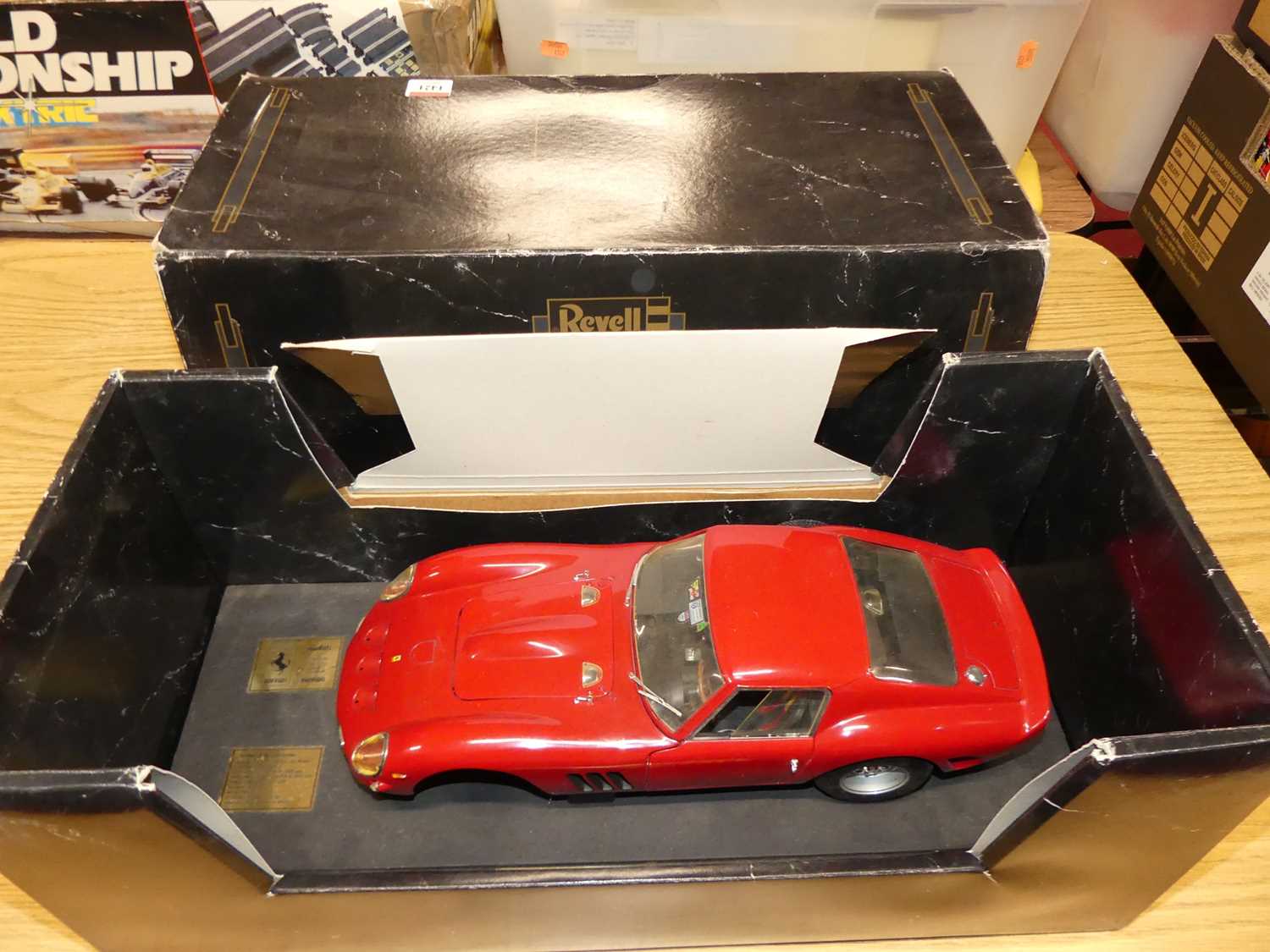 A Revell 1/12 scale model of a 1964 Ferrari 250 GTO housed in the original box