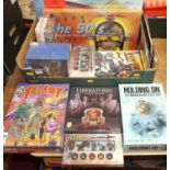 Toys and games to include Battle of Britain, Last Heroes board game, etc
