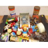 One box of mixed vintage toys to include Zeroids plastic cased robot, various Mickey and Minnie