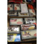 Two boxes of mixed mainly steam and commercial related Corgi diecast vehicles to include vintage