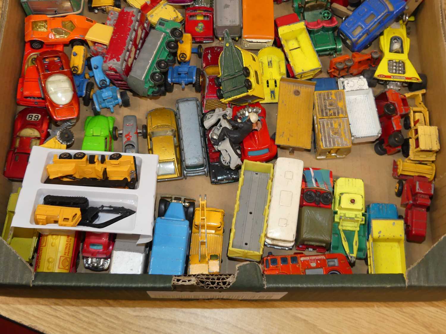 A tray of mixed playworn, repainted and loose diecasts, to include a No.25 Matchbox Ford Cortina, - Image 3 of 3