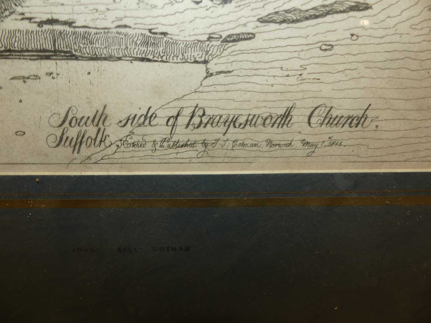 W H Caffyn, a pen and ink study of Boxford 1946, together with a John Cotman etching, George - Image 3 of 11