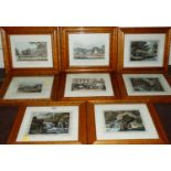 Four various circa 1900 stagecoach prints, to include after Henry Alken; together with four sporting