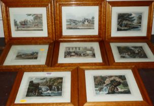 Four various circa 1900 stagecoach prints, to include after Henry Alken; together with four sporting