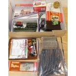 One box of mixed 00 gauge Hornby Railways and Triang Railway items to include various loose