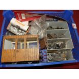 One box of various 0 gauge and Gauge 1 railway modelling equipment to include various wheels,