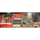 Four trays of mixed railway related effects, to include Triang Railways Hornby and similar, to